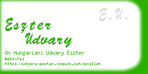 eszter udvary business card